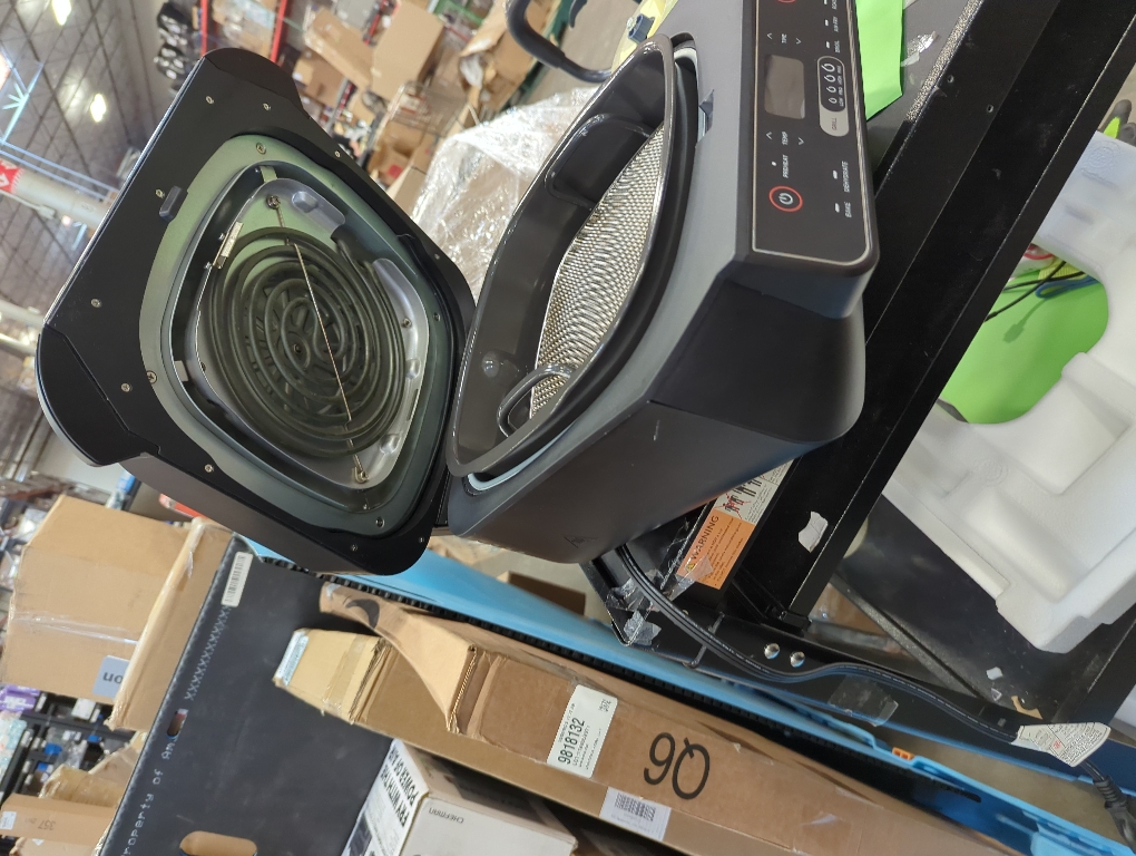 Ninja Foodi 6-in-1 Indoor Grill with Air Fry, Roast EG201 Black/Silver: Smokeless, Cool Touch, Digital Display, Dishwasher-Safe, Recipes Included