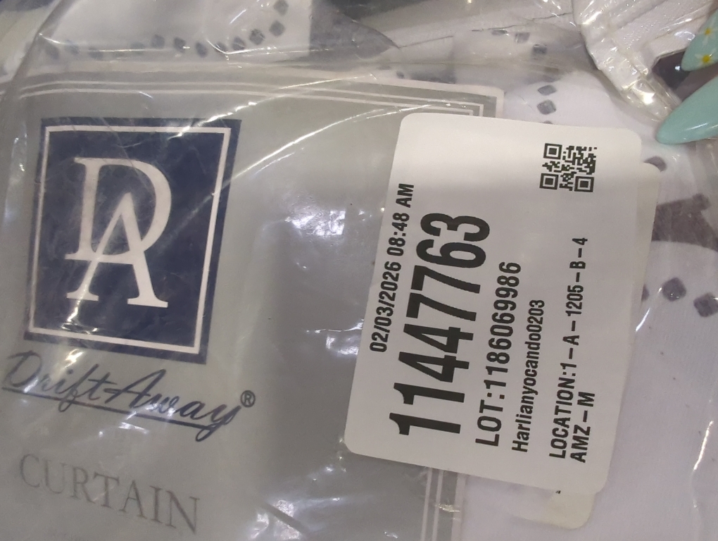 Driftaway Geo Trellis Room Darkening Grommet Unlined Window Curtains, Set Of Two Panels, Each 52ÂX84Â (Gray)