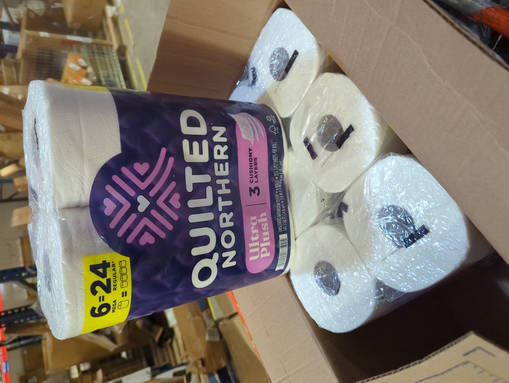 Quilted Northern Ultra Plush Toilet Paper, 6 Mega Rolls = 24 Regular Rolls, 3 Ply Soft Toilet Tissue | 3X Thicker*, Ultra Soft