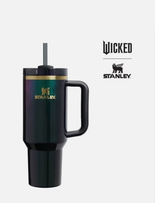 Stanley Green Shimmer 40 oz H2.0 Flowstate Quencher Tumbler Elphaba