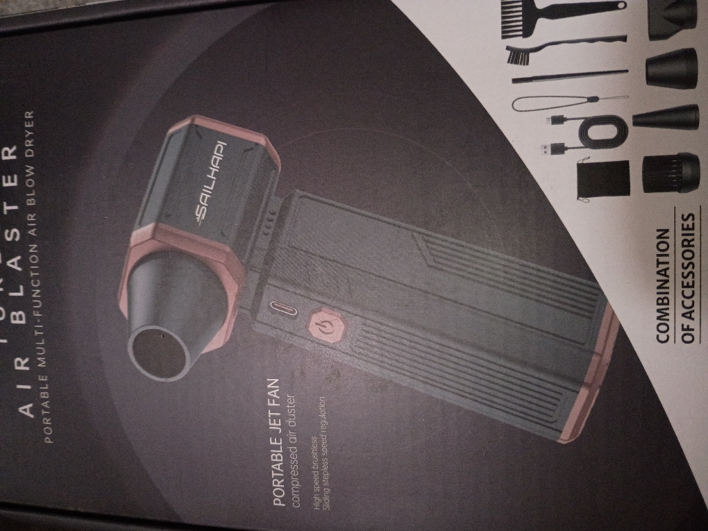 Electric Air Duster, 300000RPM High-Speed Cordless Blower for Barber with Variable Speed & Brushless Motor, Portable Mini Blower for Keyboard, PC, Computer, Replaces Canned Air, Gifts for Men