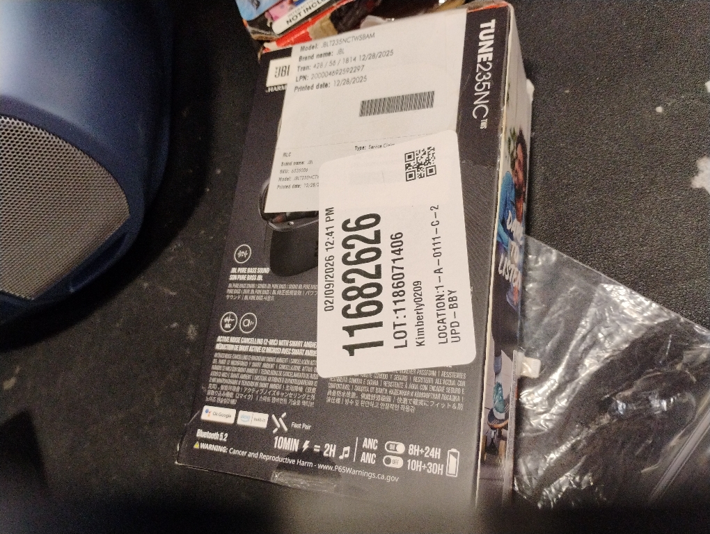 JBL Tune 235NC TWS True Bluetooth Wireless Noise Cancelling In-Ear Earbuds Black