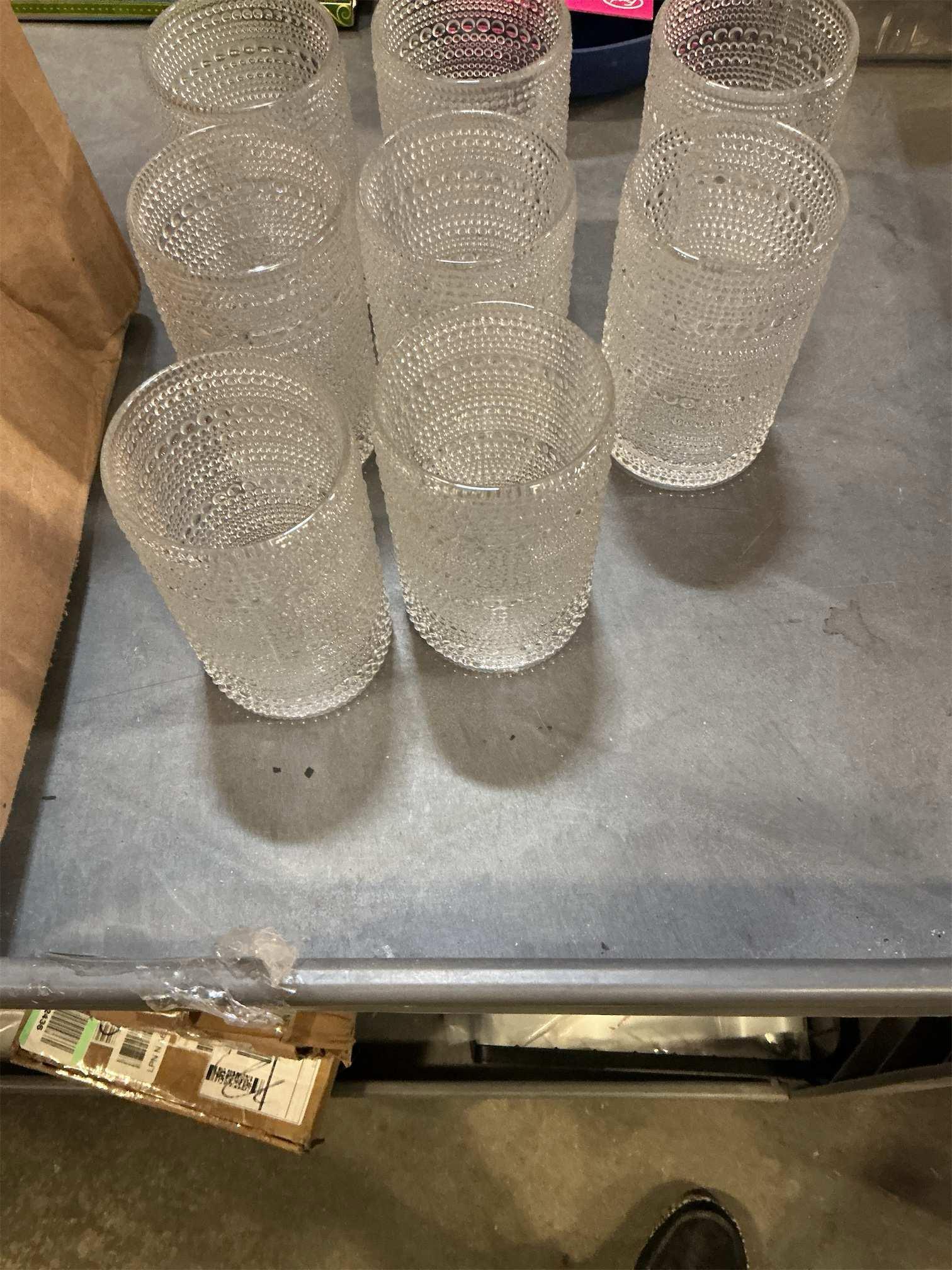 ZOOFOX Set of 8 Vintage Drinking Glasses, 13 oz Clear Hobnail Glasses Tumbler, Embossed Design Glassware for Beverages, Water, Juice, Beer, Cocktail, Whiskey and Milk