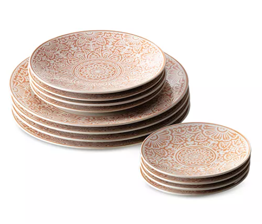 Havana Adobo 12 Pc Dinnerware Set Orange