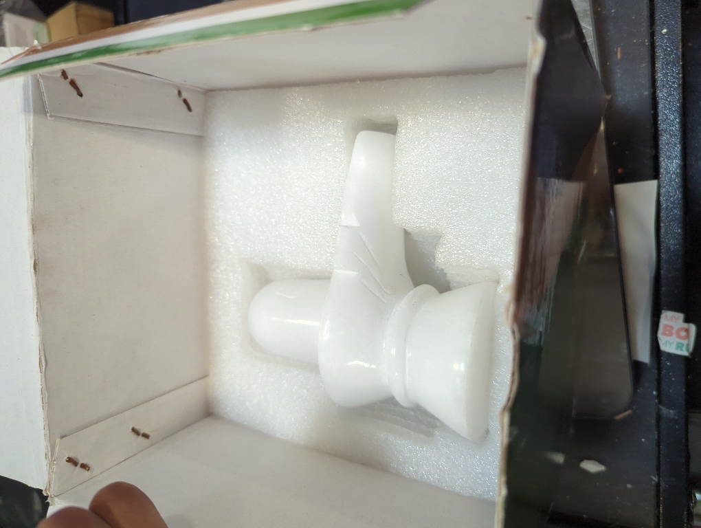 White Marble Shiva Lingam/Shiv Ling Shankar Bholenath Shivji Mahadev Bhole Bhandari Idol Murti_ht