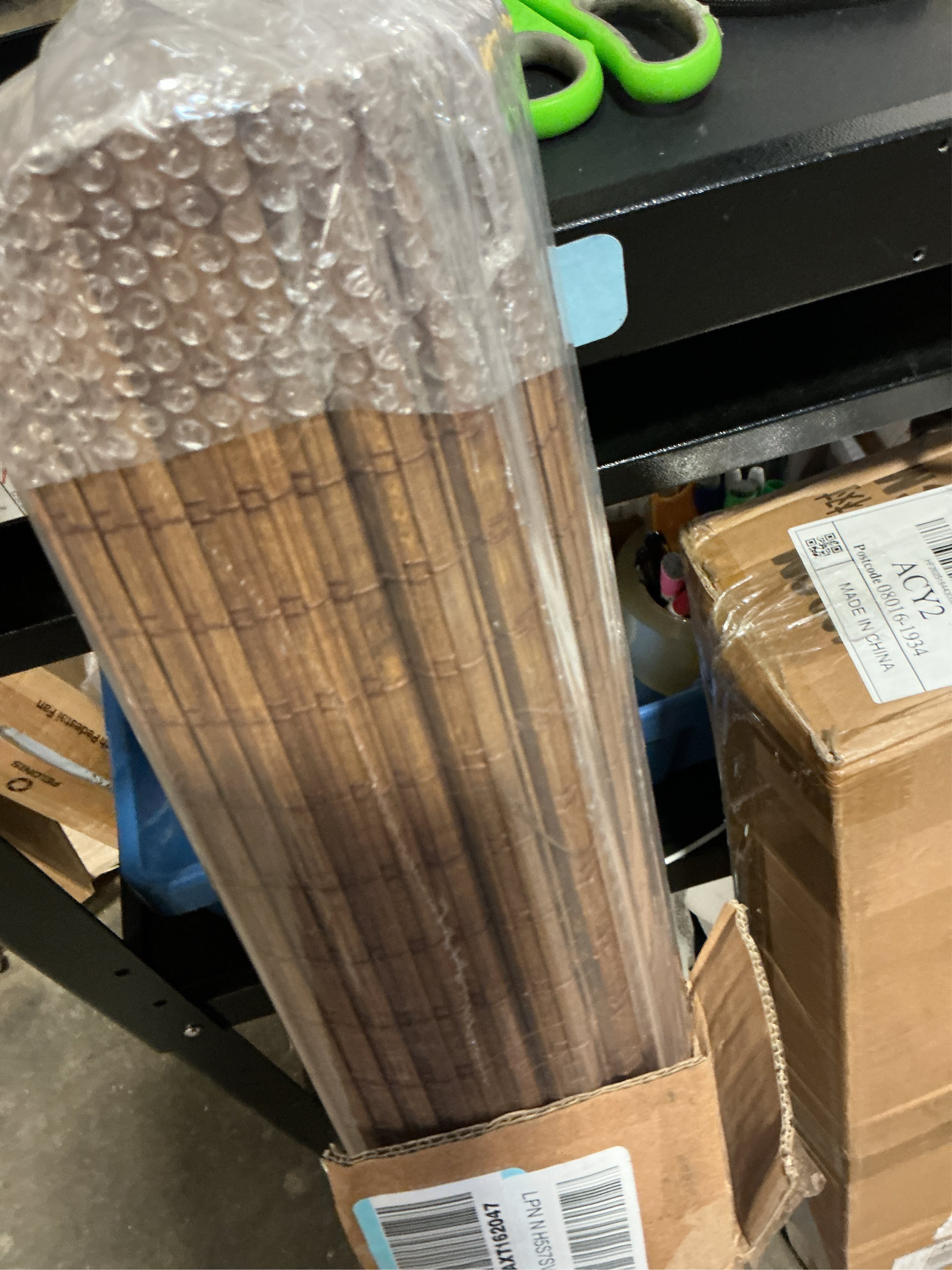 LazBlinds Cordless Bamboo Roman Shades, Privacy Blinds for Interior Windows, Room Darkening Roll Up Bamboo Blinds for Home & Patio, 30 W x 64 H, Highfield Teak