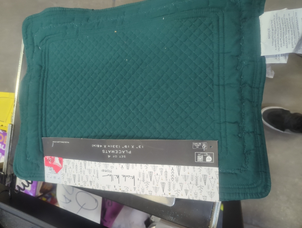 Nicole Miller Set Of 4 Green Placemats 13 x 19