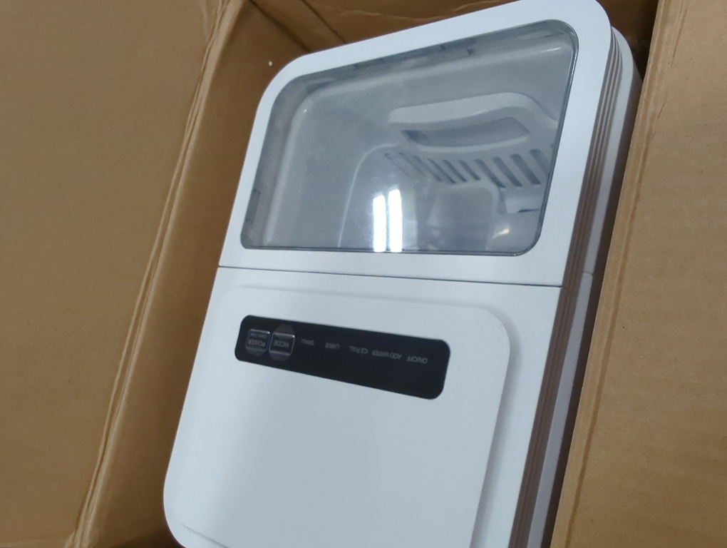 Midea Ice Maker Countertop, Bullet Ice, 26 lbs Daily Production, 2 Ice Sizes, White