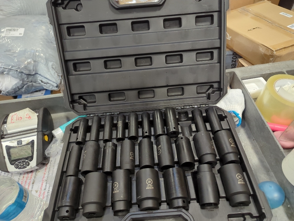 MISSING PART ‼️boen 10mm-36mm 1/2” Drive Metric Socket Set, Impact Deep Socket, 6-Point Axle Nut Socket with Portable Case, Rugged Construction, CR-V Steel, 27PCS