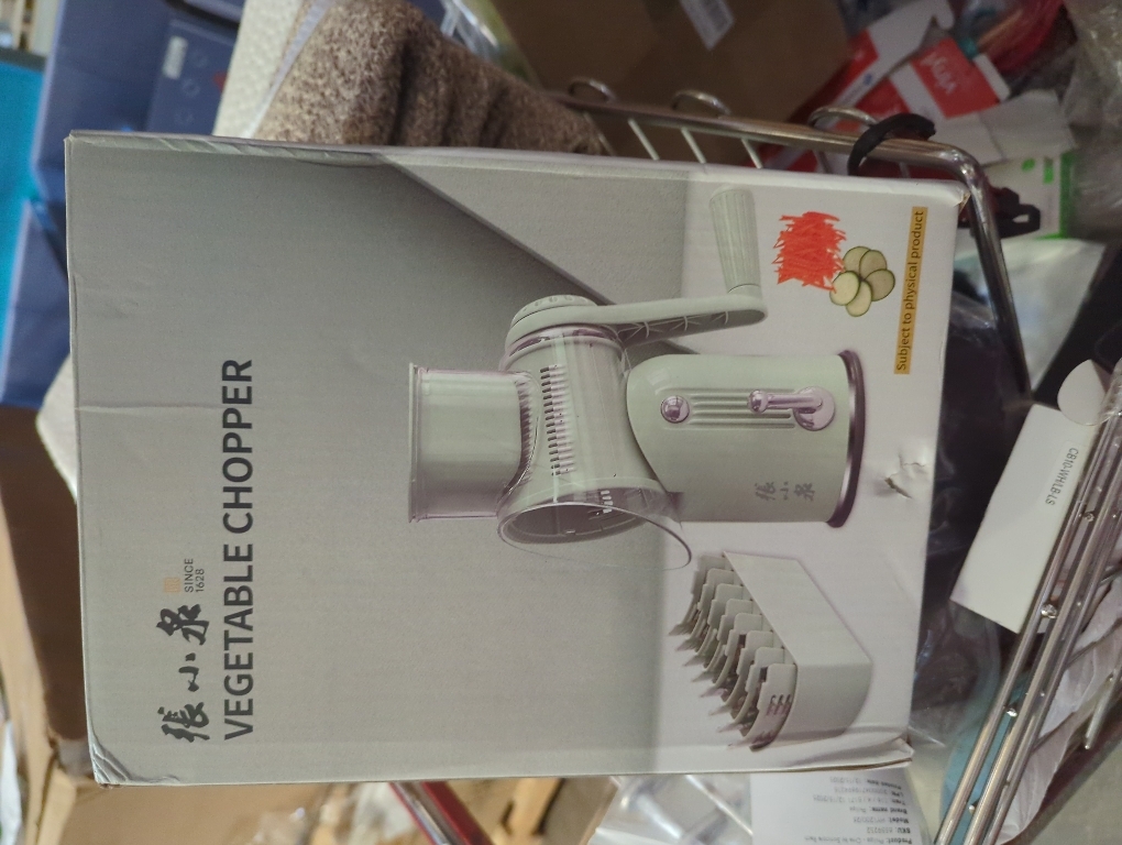 Rotary Cheese Grater Hand Crank with 5-in-1 Interchangeable Blades & Strong Suction Base Vegetables Shredder Manual Slicer for Kitchen, Green