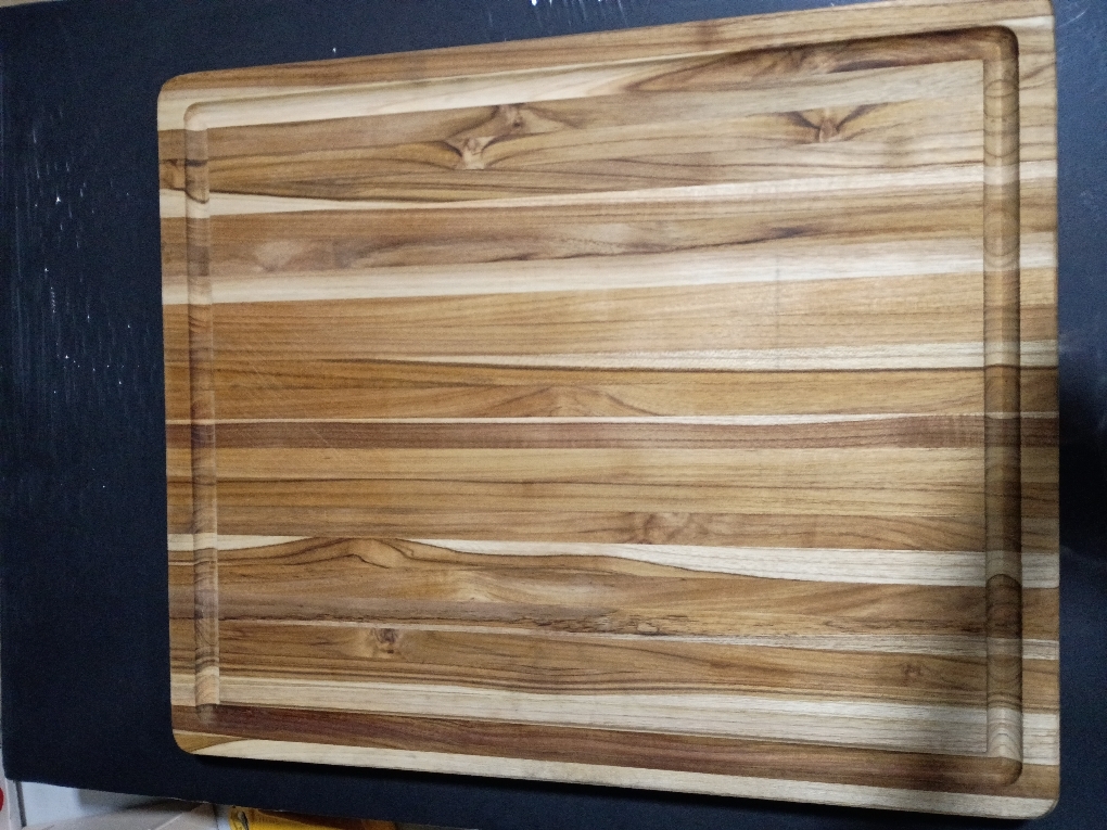 Sonder Los Angeles Bradbury Wood Cutting Board | Teak Edge Grain Cutting Board for Kitchen
