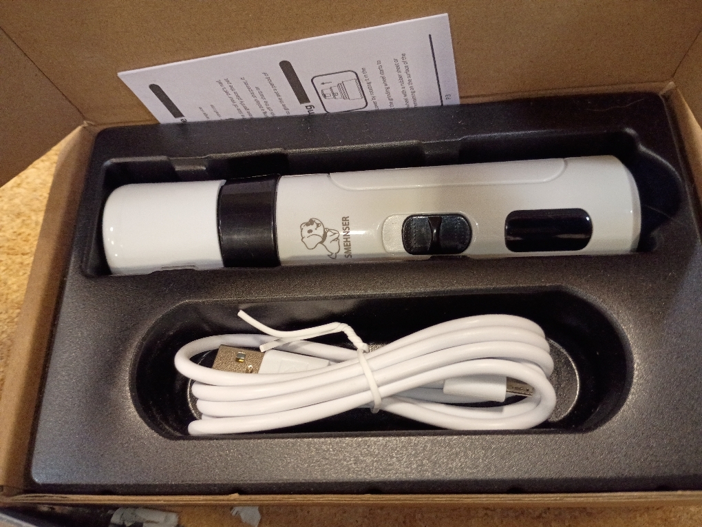 MAVIS LAVEN Dog Nail Grinder, Electric Pet Nail Trimmer 2 Speed 7000-8000 RPM Low Noise 50dB with Carborundum Wheel for Dogs Cats Small to Large Pets