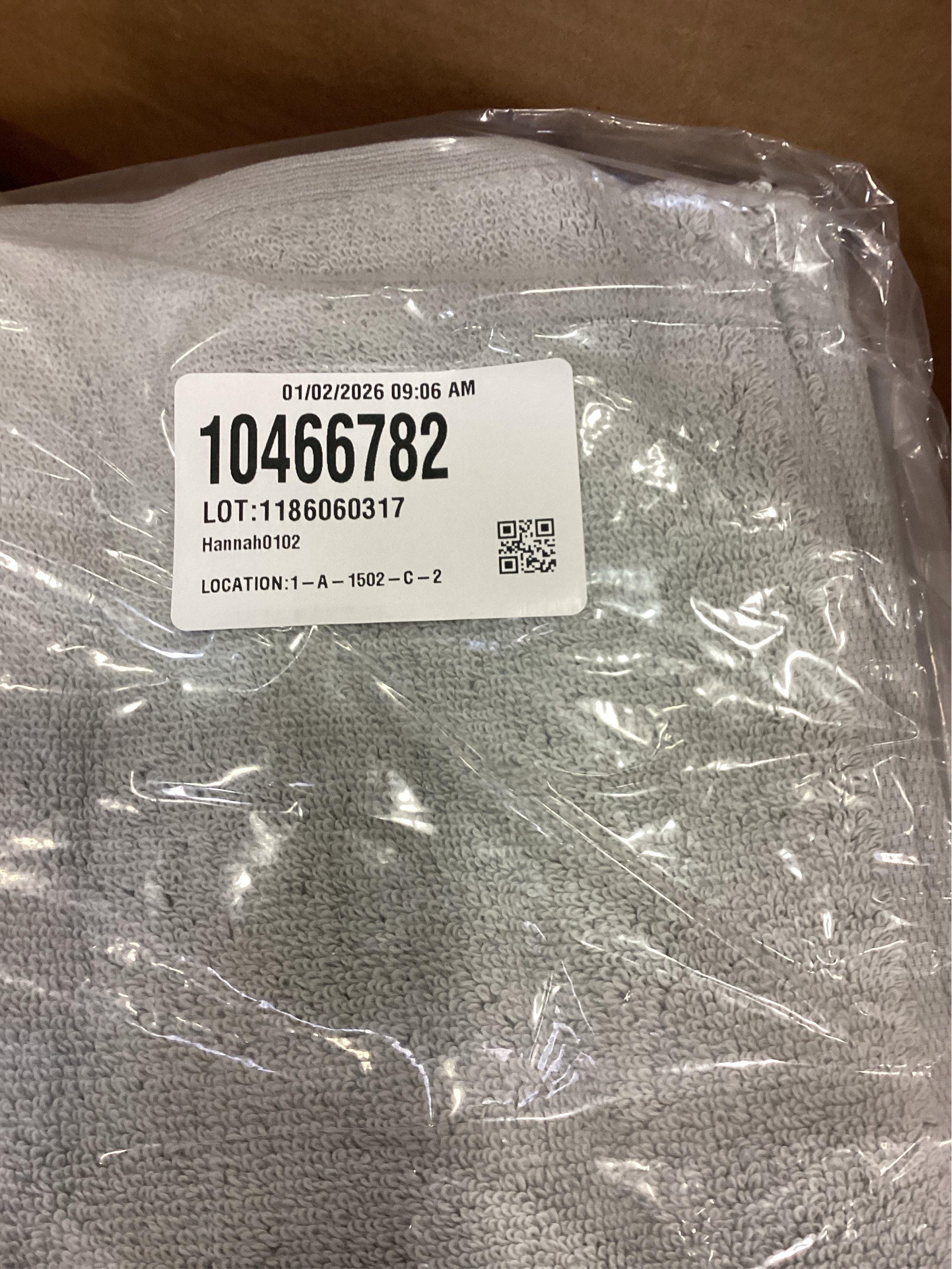 Haven Organic Cotton Terry Bath Towel in Harbor Mist Grey 3 pack