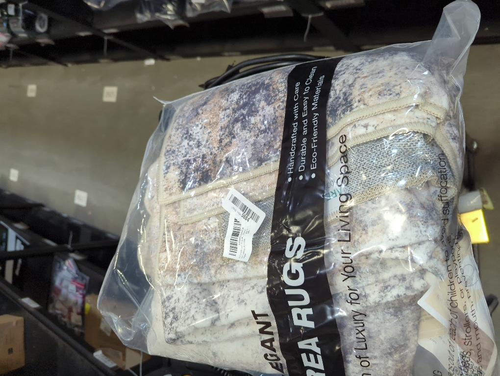 Golden Grey 5x7 Area Rug Living Room Rugs - Washable Neutral Modern Abstract Soft Thin Large Rug Indoor Floor No Slip Rug Carpet for Bedroom Under Dining Table Home Office Decor - Golden Grey