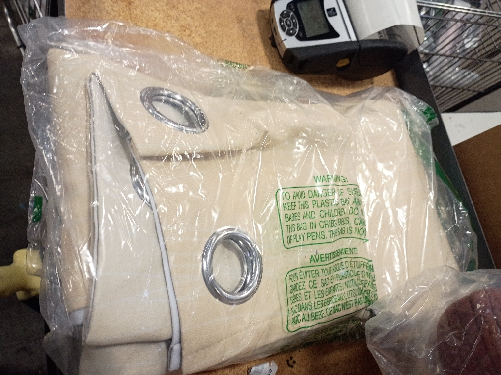 Amazon Basics 100% Blackout Curtains with Grommets, 2 Panels, 52 x 96 Inches, Beige