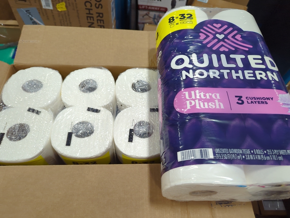 Quilted Northern Ultra Plush Toilet Paper, 24 Mega Rolls = 96 Regular Rolls, 3X Thicker*, 3 Ply Soft Toilet Tissue
