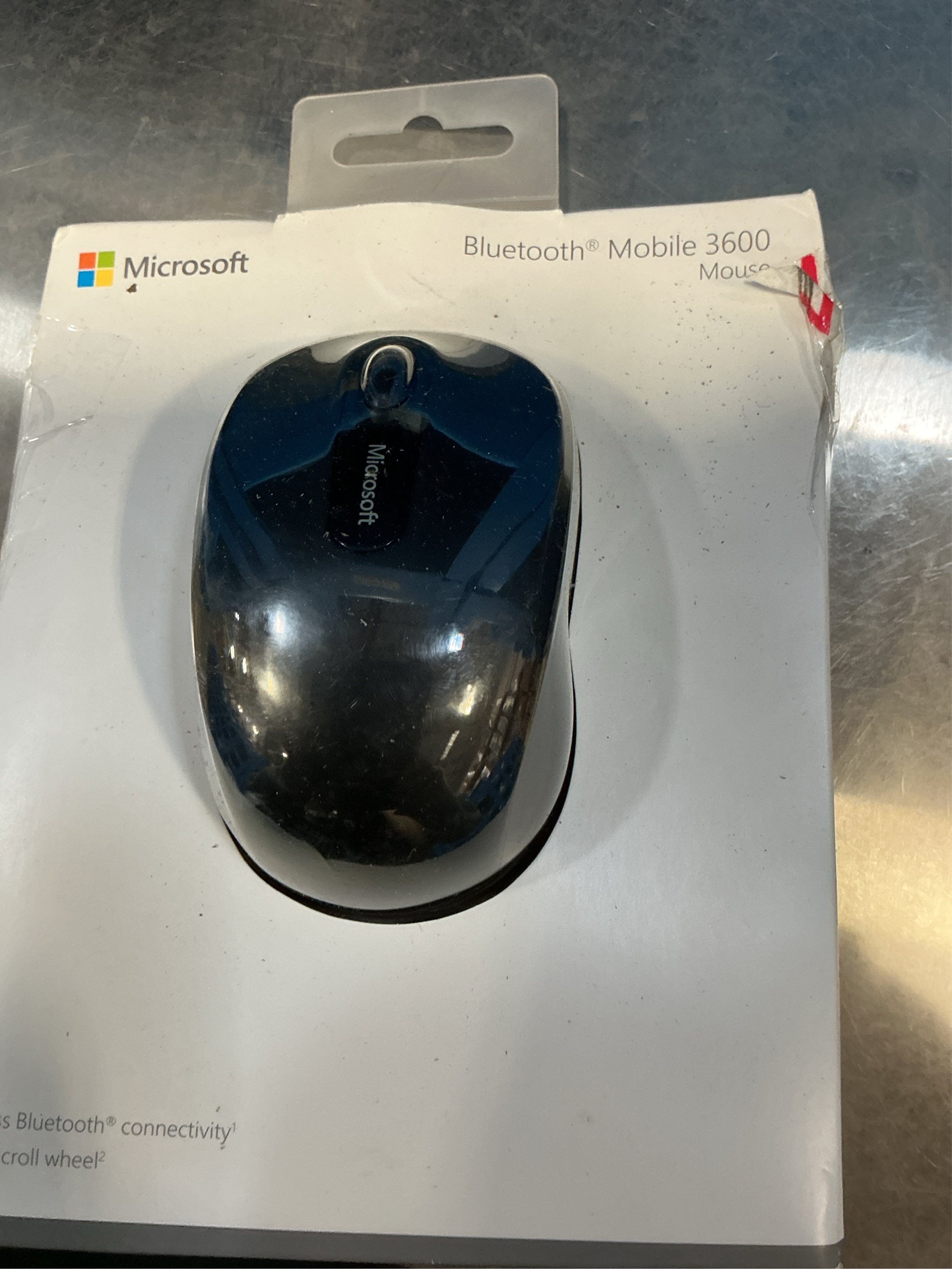 Microsoft Bluetooth Mobile Mouse 3600 Black - Bluetooth Connectivity - BlueTrack Enabled - 4-way Scroll Wheel - Ambidextrous Design