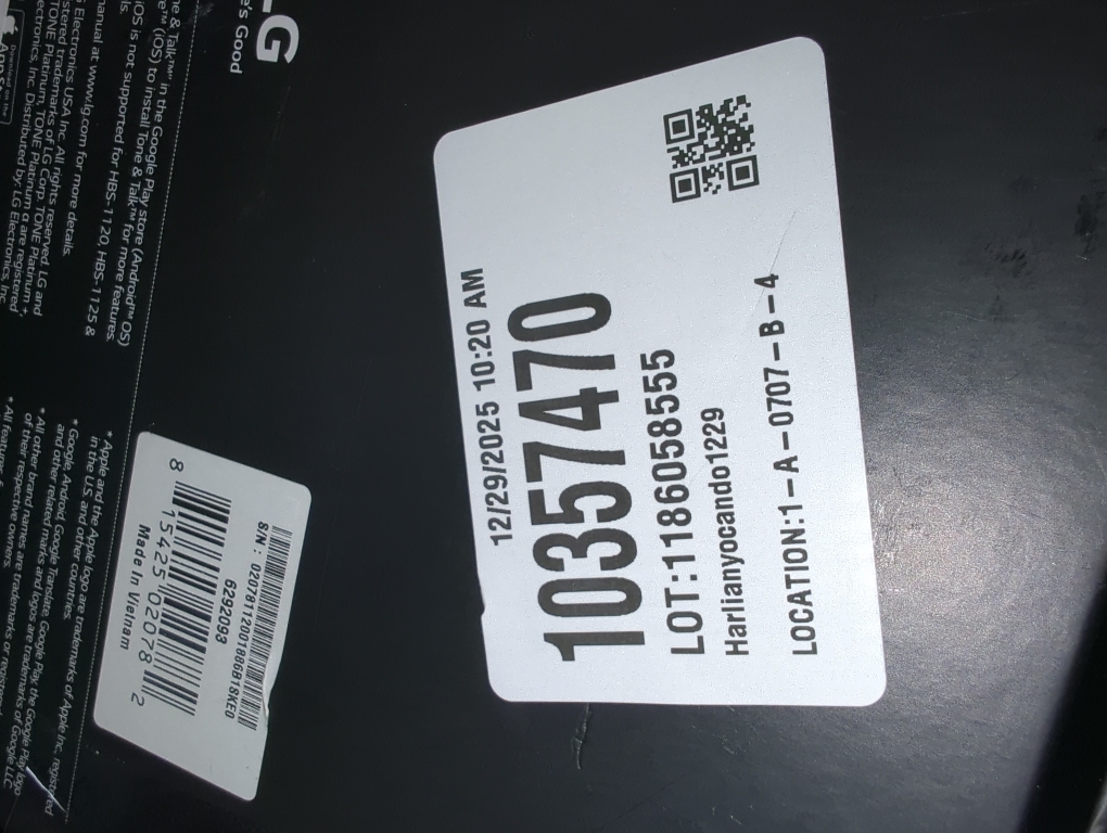 LG - TONE PLATINUM  Bluetooth Headset - Black