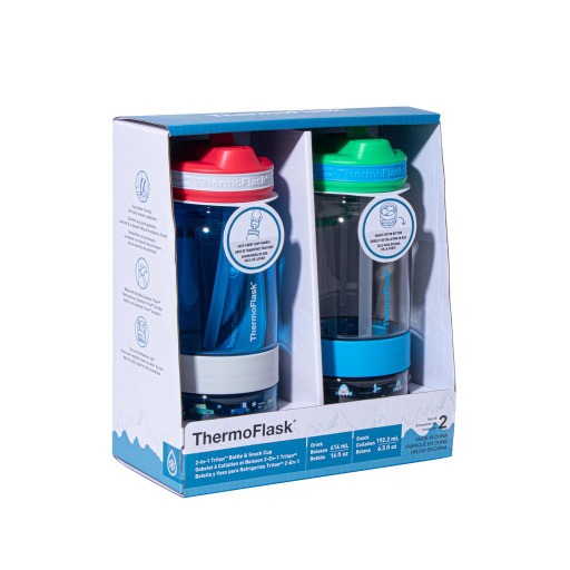 thermoFlask set of 2 Titan Bottle and Snack Cup
