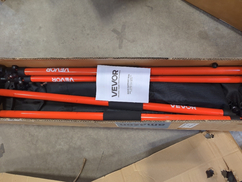 VEVOR Cabinet Jack Support Pole, 4-Pack, 49.2-114.6 Inch Steel Telescopic Quick Support Rod, Adjustable 3rd Hand System up to 198 lbs Capacity for Installing Cabinets, Lifting Drywall, Cargo Bars