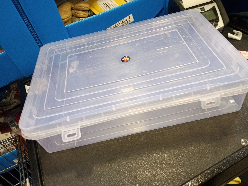 Clear Plastic Bangle Storage Box with 2 Rod Partitions, Transparent Jewelry Organizer for Bangles, Bracelets, Travel-Friendly Chudi Box