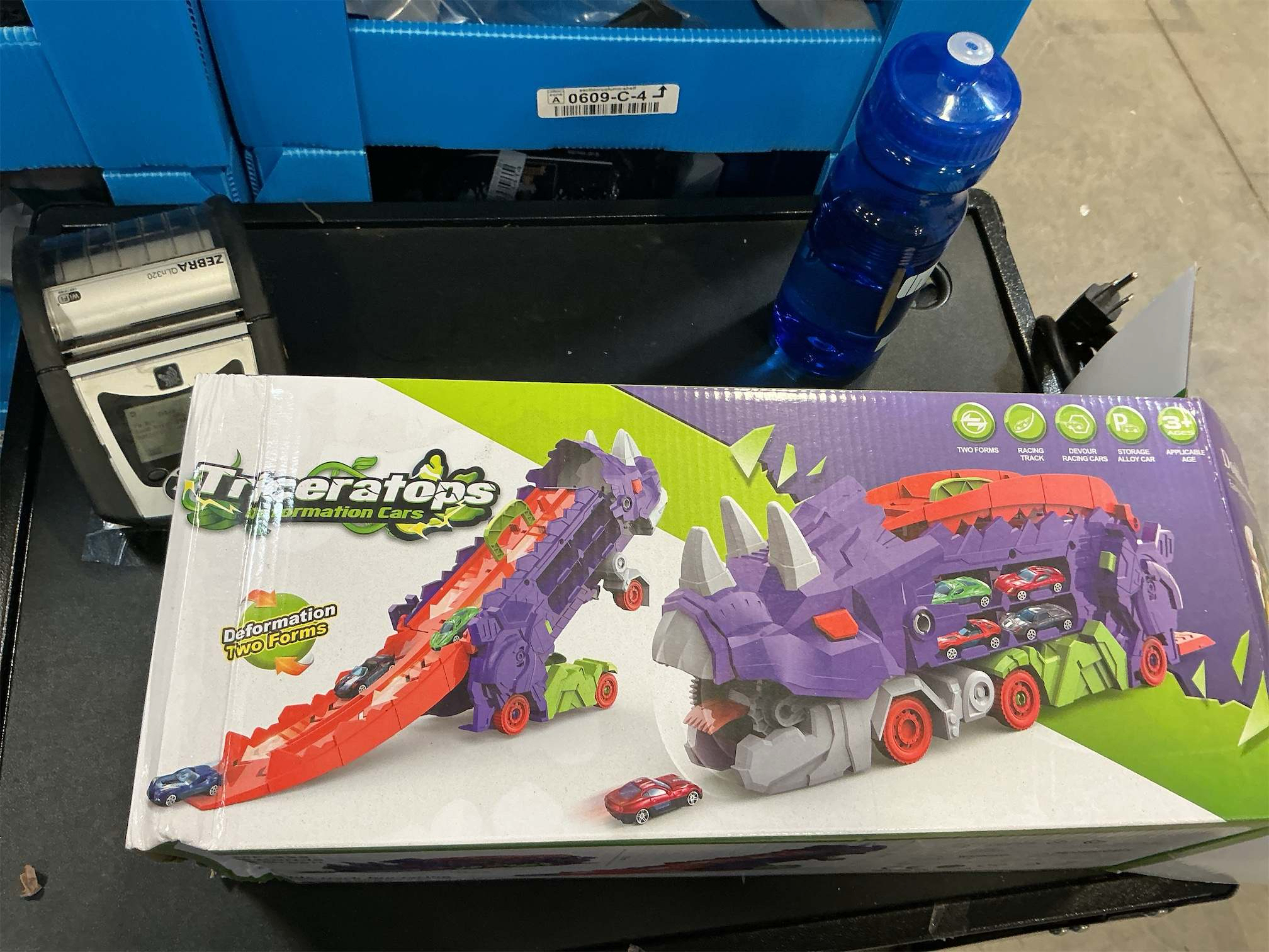 Genérico Dinosaur Transport Truck - Foldable Dinosaur Truck - Dinosaur Truck Toys for Foldable Transport with Track and Metal Cars for Kids
