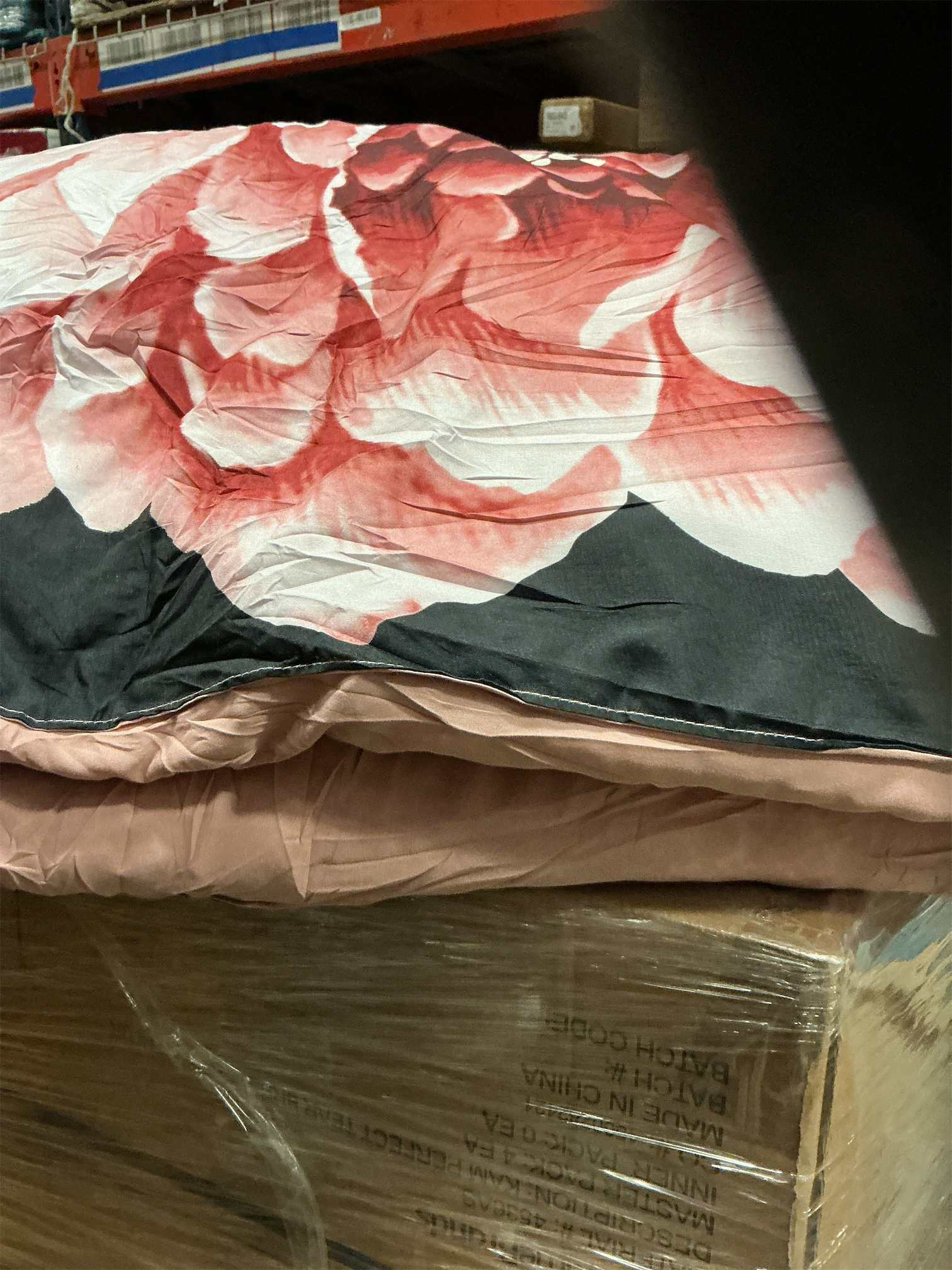 Black-Gray Floral Comforter Set Queen Size 7 Pieces Peony Bed in A Bag Ornate Elegant Botanical Flower Bedding Set for Women Home Decor(Black-Gray, Queen)