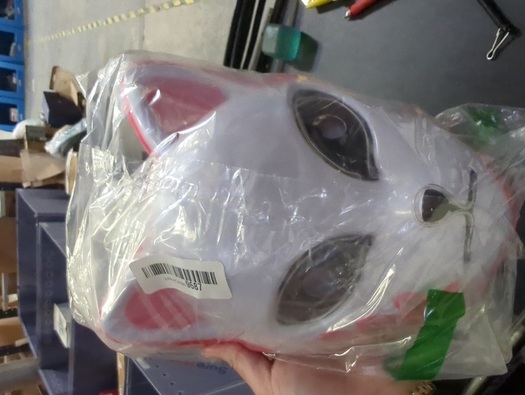 Halloween Demon Killer Mask, LED Cosplay Mask Japanese Anime with 3 Light Modes for Halloween Costume Masquerade Carnival