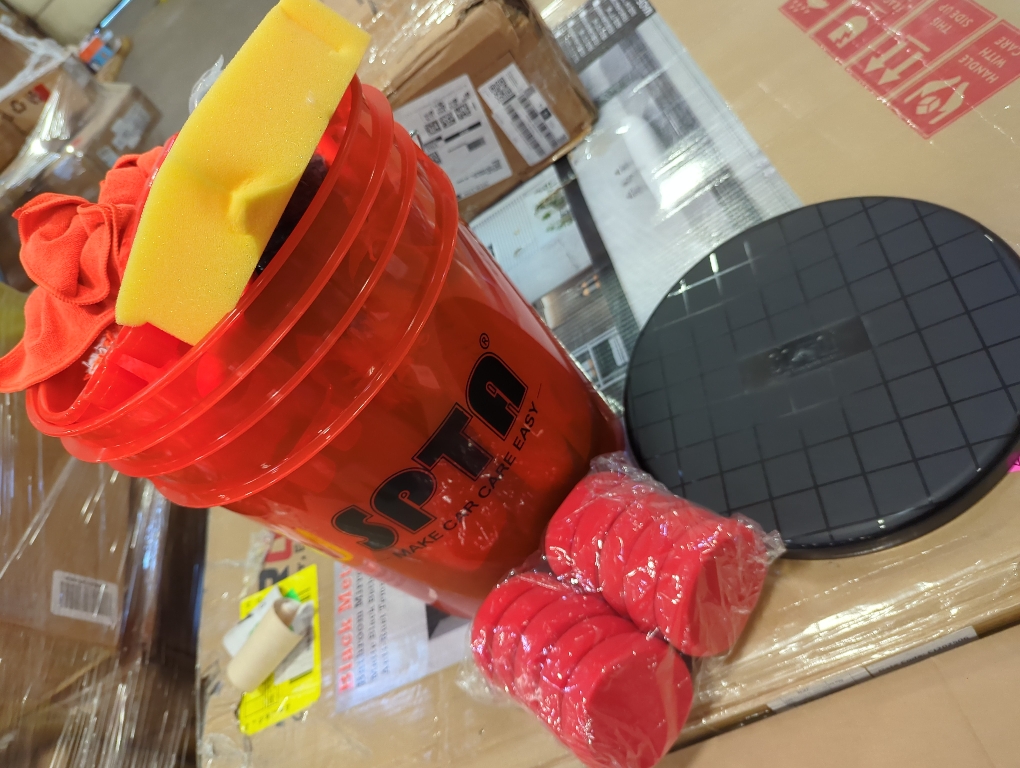 SPTA 29Pcs Car Wash Bucket Set, 15L Scratch Free Detailing Bucket with Car Wash Filter, Wash Mitt Sponge Towels Tire Detailing Brush Set, Exterior Interior Car Detailing Set, Complete Car Care Tools