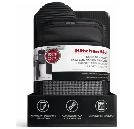 Kitchenaid Oven Mitt Set / Town and Country Linen Co  Black MISSING OVEN MITT