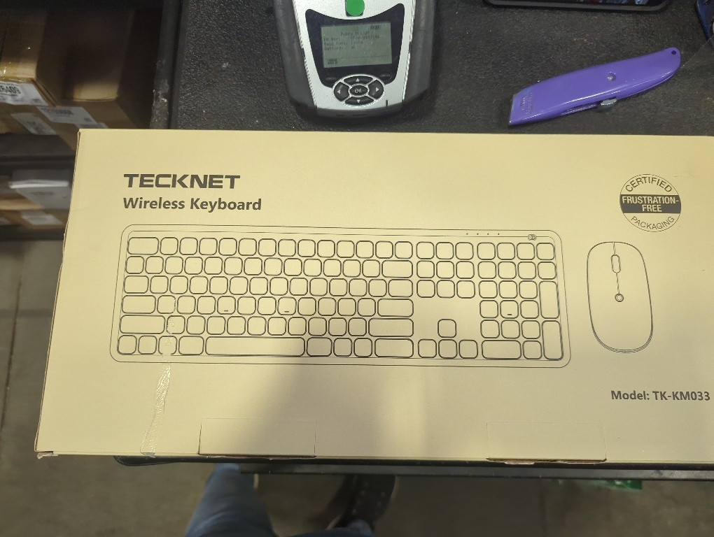 TECKNET Wireless Bluetooth Keyboard and Mouse Combo(2.4G USB   Dual BT), Rechargeable Keyboard Mouse Set, Full Size Quiet Slim Keyboards and Mice for Laptop, PC, iPad, Desktop, Black