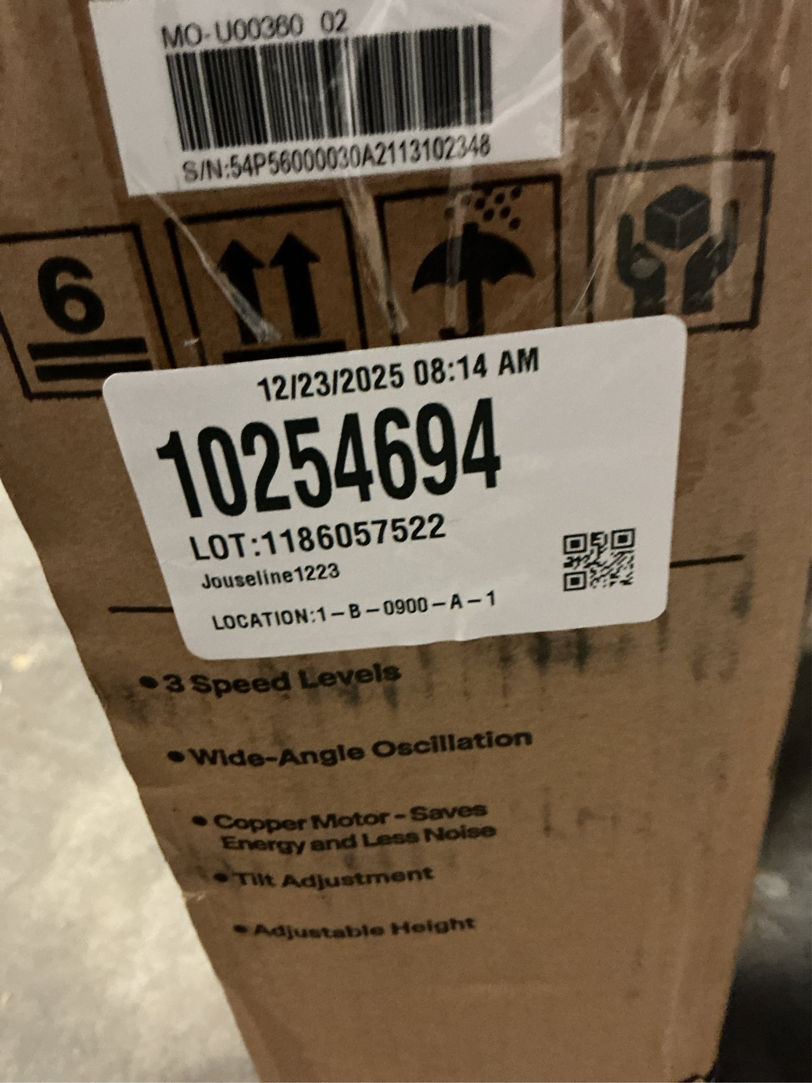 PELONIS Fan Portable 16 Inch Pedestal Fan, 3-Speed, 90 Oscillation, Adjustable Height, Standing Floor Fan for living room, bedroom, kitchen, and home office, Black, PFS40M2ABB