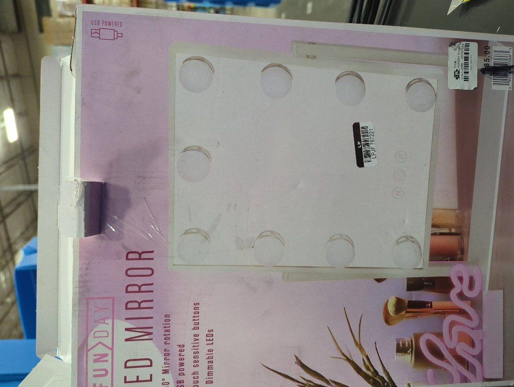 Vanity Mirror with Lights,Lighted Vanity Mirror with 9 Dimmable Bulbs for Dressing Room & Bedroom,3 Color Lighting,Modes Detachable 10x Magnification 360°Ratation(White)