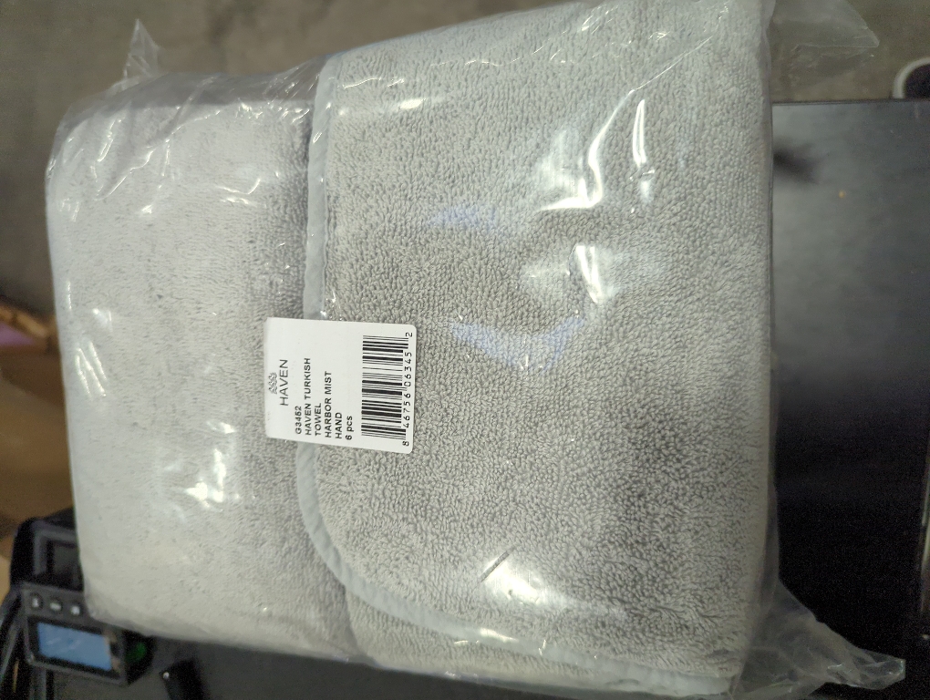 Haven Turkish Cotton 6pc Hand Towel in Harbor Mist Grey