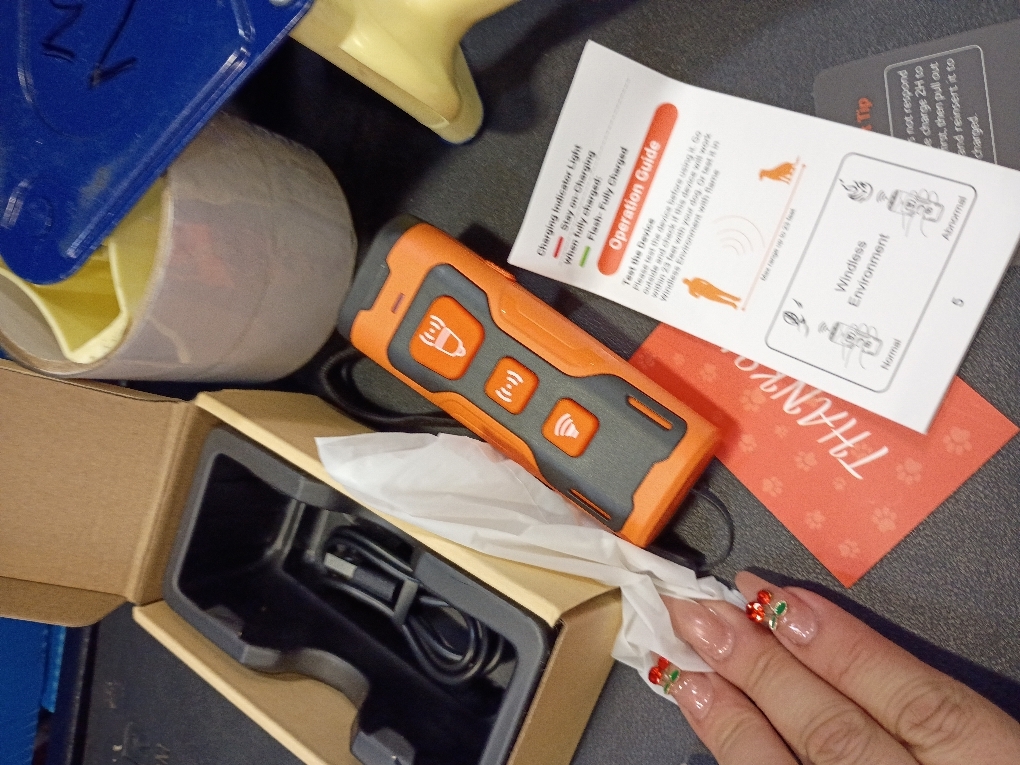 Dog Bark Deterrent Devices, 3X Ultrasonic 65FT Anti Barking Device, 4 Gear Frequencies Safer Alternatives to Dog Training Bark Collars, Portable Design with Display for All Dogs (Orange)