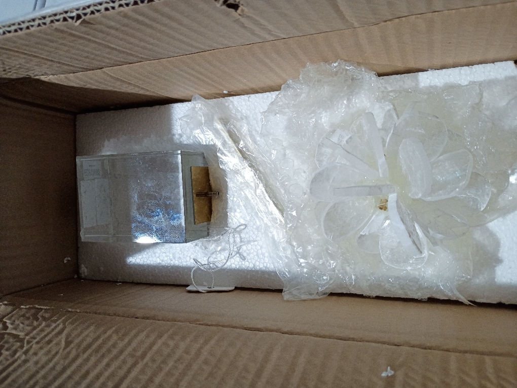 Oakden Crystal and Metal Abstract Sculpture  - Size: 8 H x 4 W x 4 D