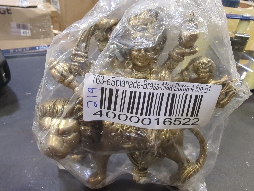 Size 4.6 eSplanade Brass Maa Durga/MATA Rani Idol, Statue, moorti, murti for Home Mandir and Home Decor (4.6 Inches)