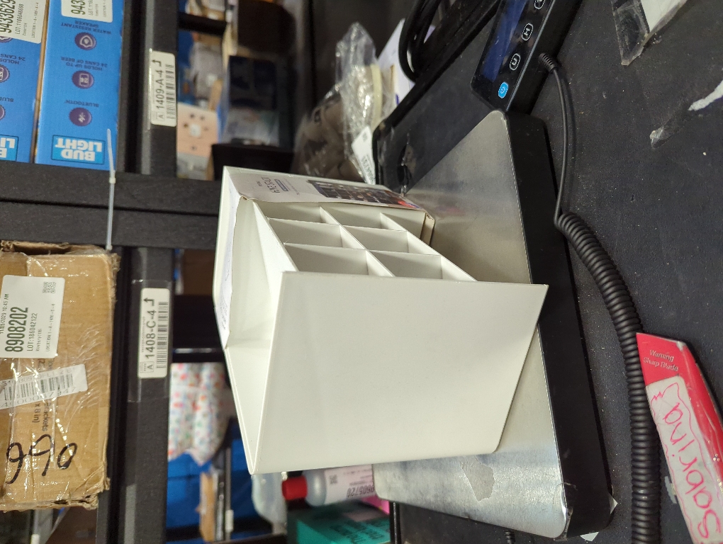 WHITE  Sysmax Hive Stack Desk Organizer – Stackable Pen Holder, Stationary Organizer with Drawers - Office Storage, School Supplies, Makeup (Made in Korea, white)