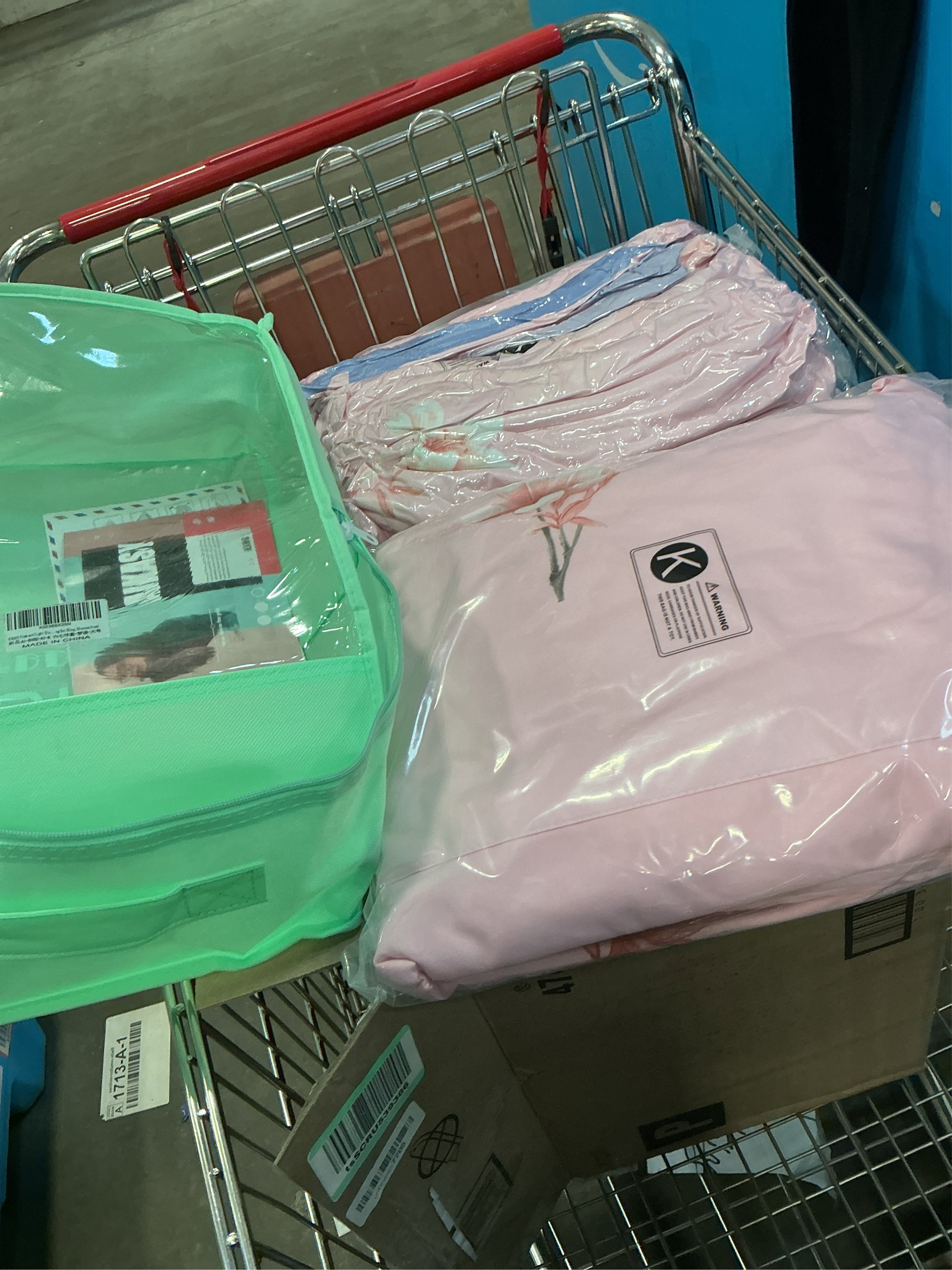 AIKASY Pink and Light Purple King Comforter Set with Sheets,Bed in a Bag 7-Pieces,Branches and Flowers Printing Design,Ultra Soft Down Alternative All Season Bedding Set(King,Blossom Stem)