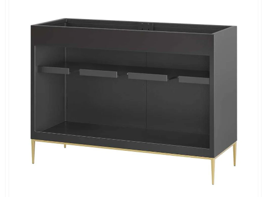 Modway - Awaken 48in Double or Single Sink Compatible (Not Included) Bathroom Vanity Cabinet in Black