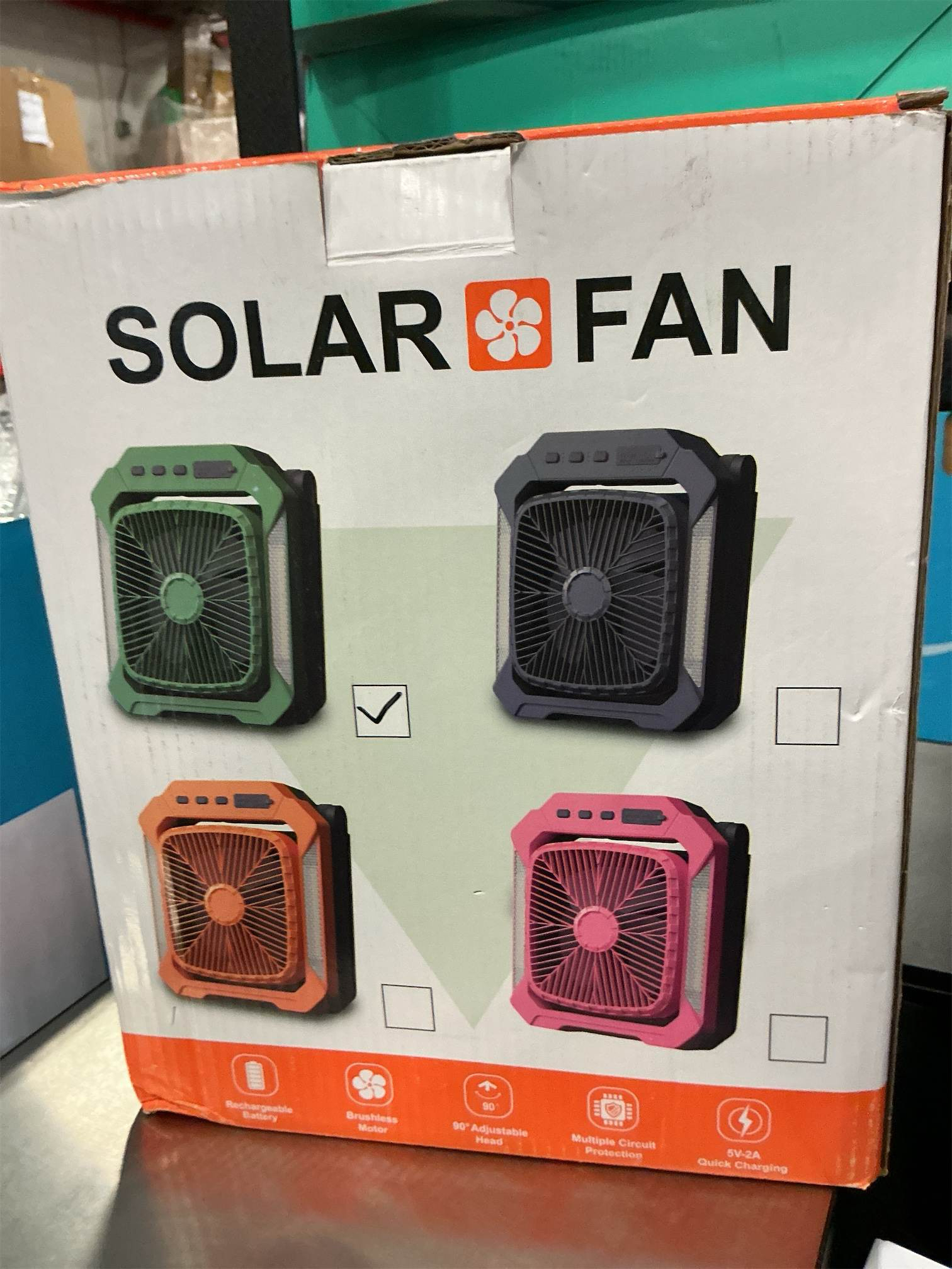 26800mAh Solar Battery Camping Fan, 3 Speeds Portable Fan with 18W Detachable Solar Panel, Rechargeable Desk Fan with LED Light & Timing Function, Outdoor Hurricane Tent Power Bank for Home Office