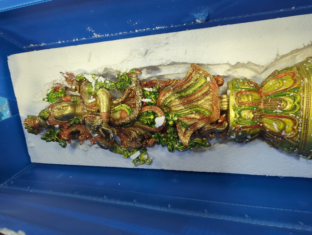 eSplanade - Brass Radha Krishna Idol Statue Sculpture - Big Size (21) (Radha Coloured)