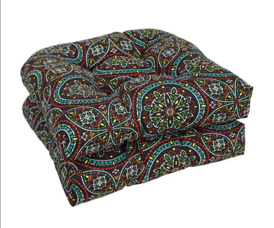 Outdoor 5'' Seat Cushion (Set of 2) Multi Color Pattern