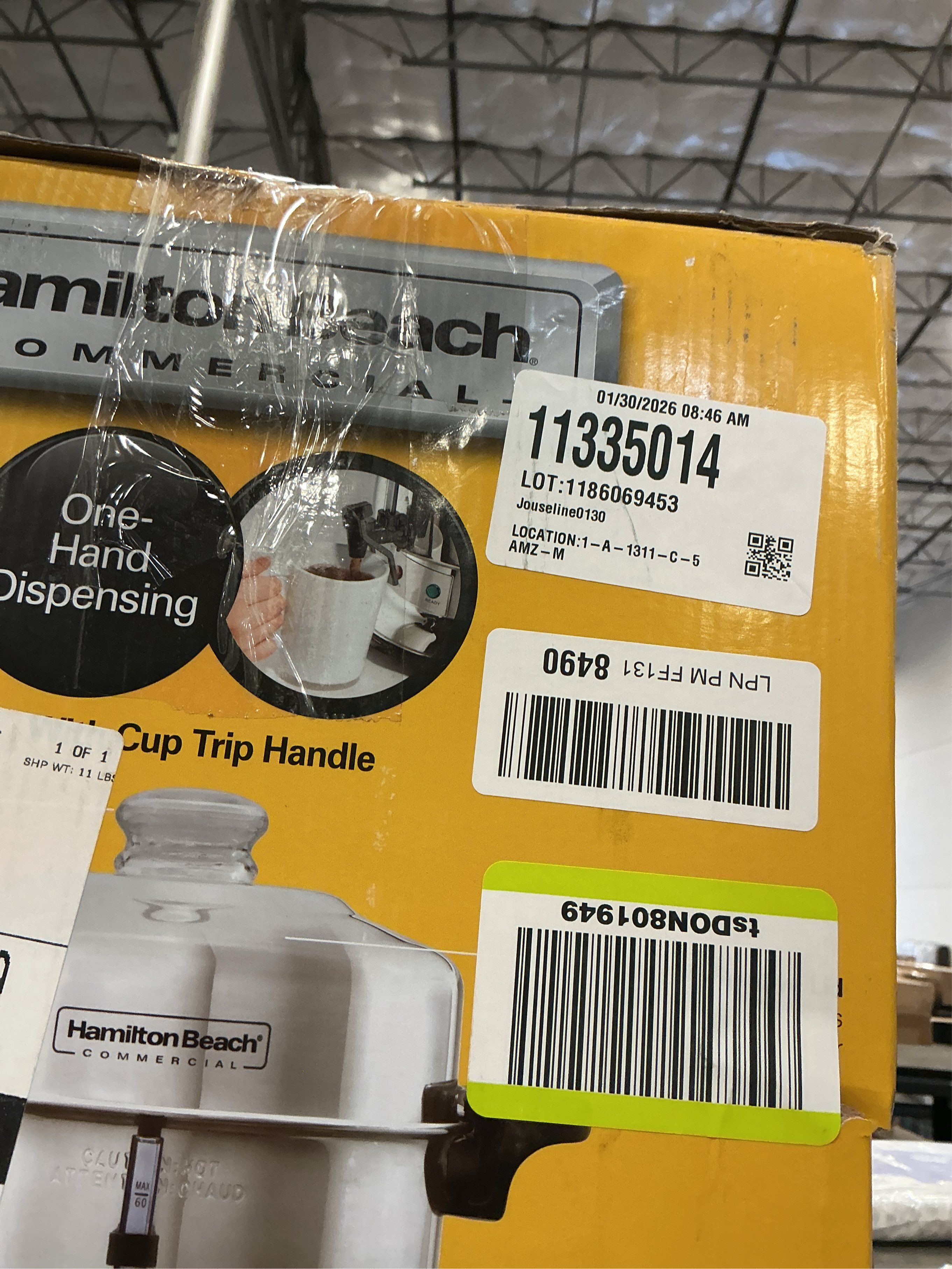 Hamilton Beach Commercial Stainless Steel Coffee Urn, 60 Cup Capacity D50065