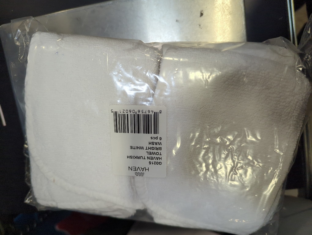 Haven Turkish Wash Towel Bright White 6pc