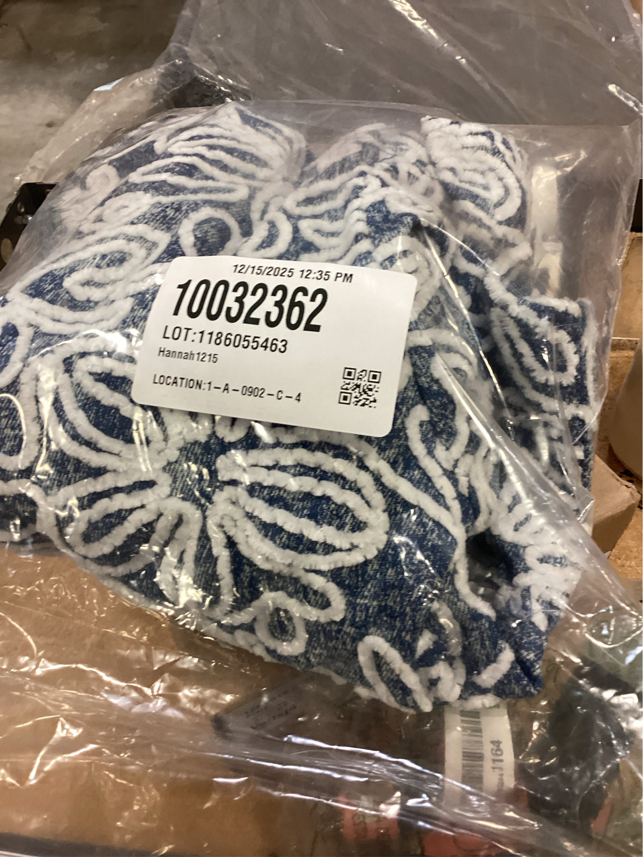 Denim Embroidered Crop Top with Front Tie Detail SIZE SMALL