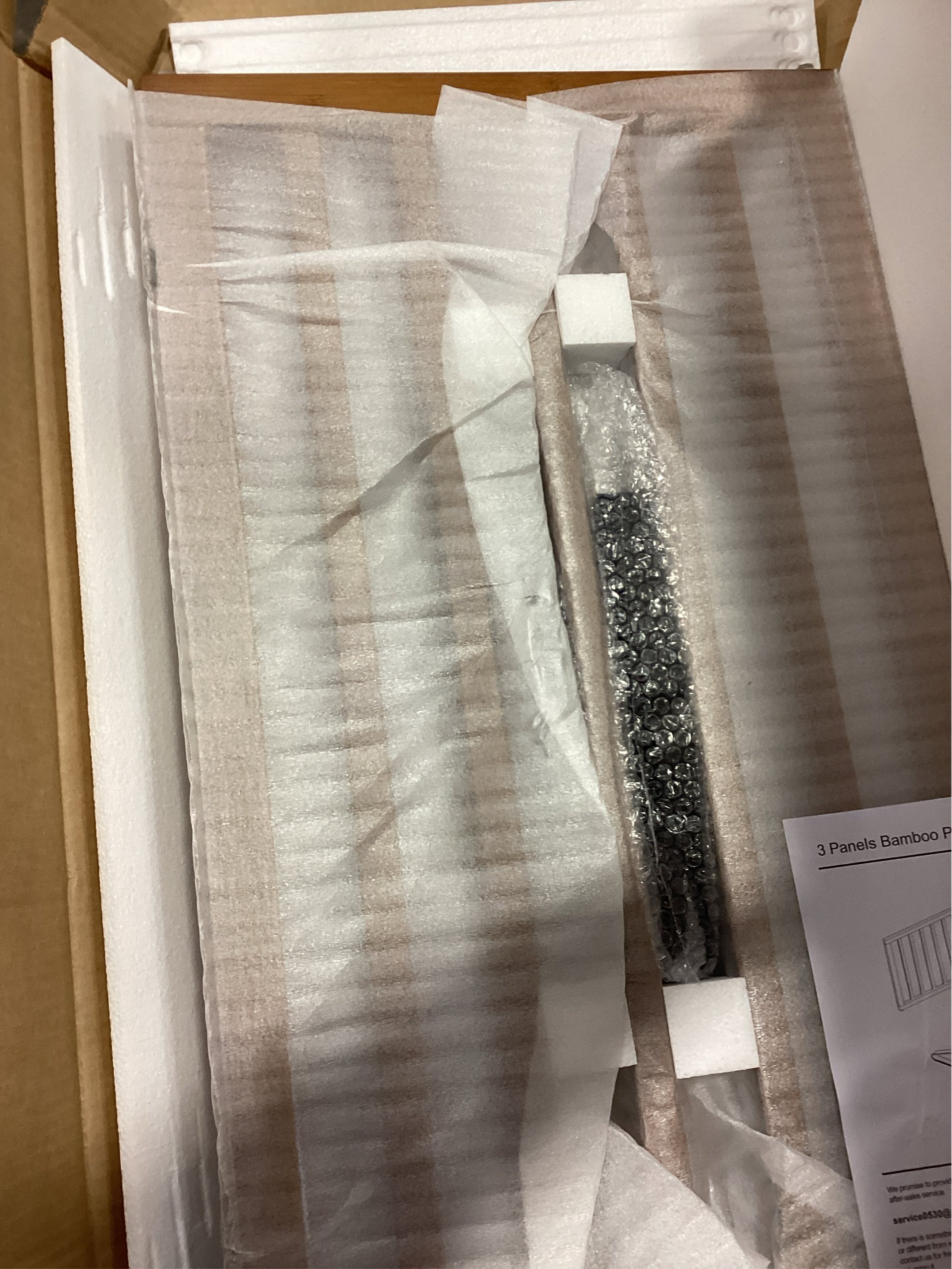 Dog Gate 32 Tall Foldable Dog Gate for Doorways Freestanding Pet Gate for Dogs Indoor (Walnut, 3 Panel)