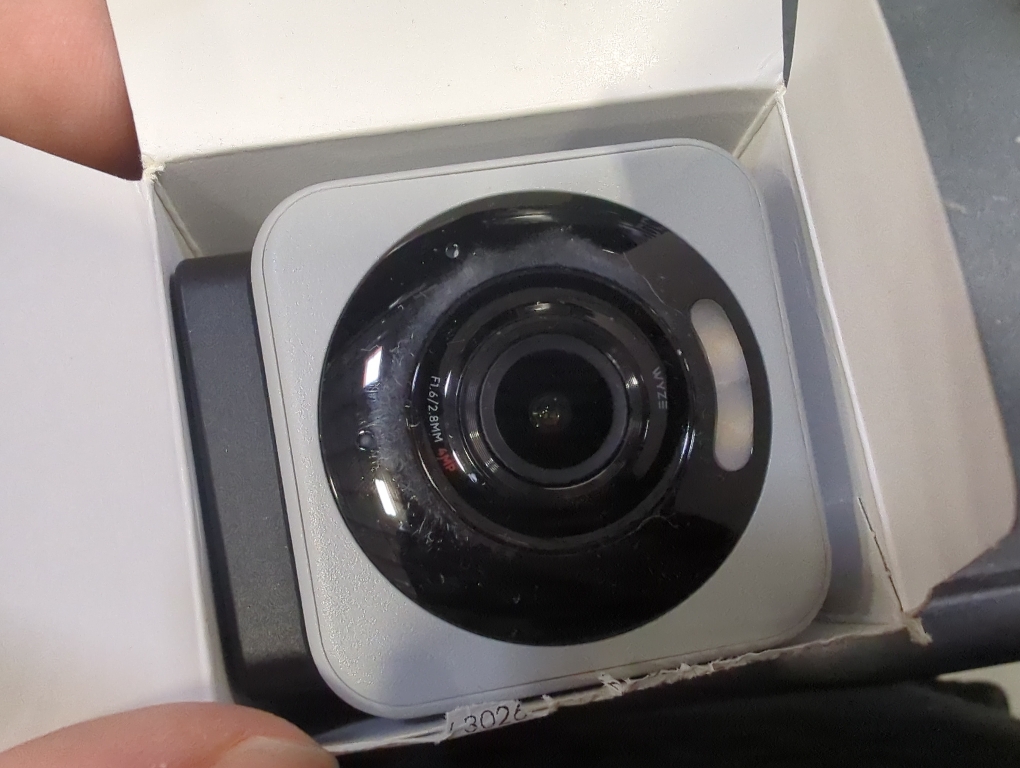 Color Grey Wyze Cam V4 Plug-in Indoor and Outdoor Smart-Enabled Security Camera