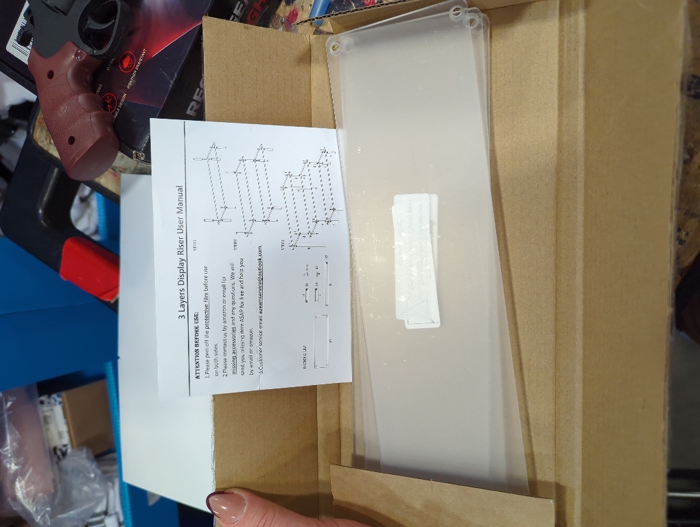 BYCY 2 Pack 2-Tier Clear Acrylic Display Stand Display Shelf for Dessert Jewels Figurines, Clear Cupcake Stand - 2 Pack ( 12 * 6.9 * 4.25 )