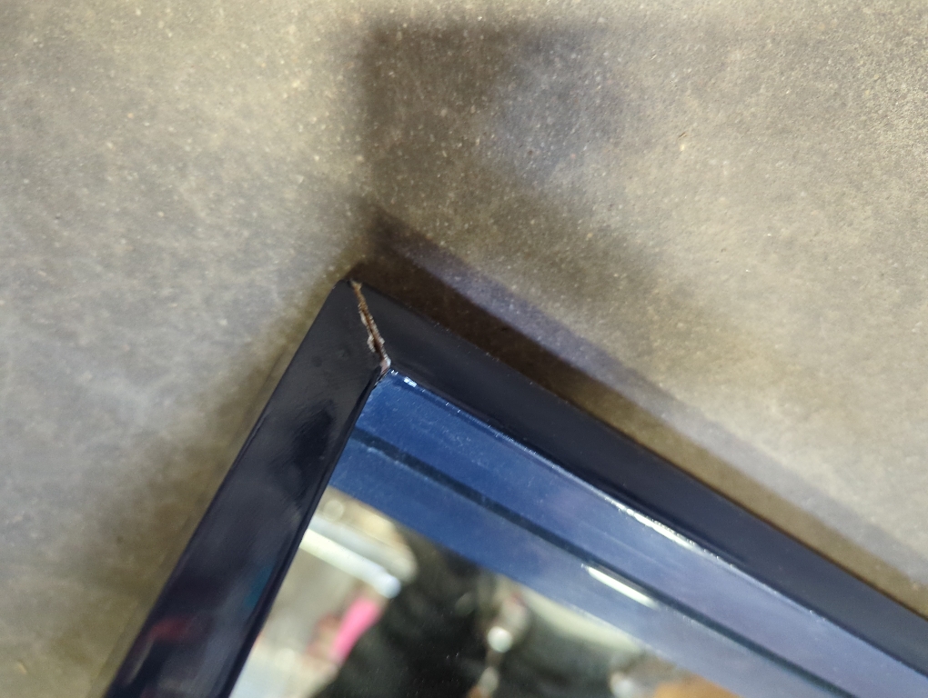 Kate and Laurel Travis Modern Arched Wall Mirror, 20 x 30, Navy Blue, Decorative Arch Bathroom Mirror for Over Sink or for Use as Living Room Wall Decor Accent